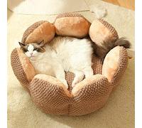 OYhmc Lit pour Chat et Chien Lavable, Forme Pétale de Cactus Canapé, Mignon Nid en Peluche pour Chiots et Chats