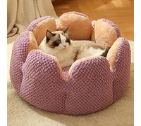 OYhmc Lit pour Chat Lit pour Chien Lit pour Chat Lavable, Forme pétale de Cactus Lit pour Chat canapé, Mignon nid en Peluche pour Chiots et Chats