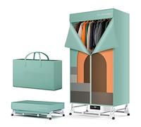 OYhmc Sèche-Linge électrique 2600 W, étendoir Chauffant avec Couvercle, Armoire de séchage à air Chaud électrique intérieur à 2 Niveaux, Grande capacité