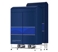 OYhmc Sèche-Linge électrique Pliable à la Maison 2 * 1300W Grande capacité Double Couche en Acier Inoxydable télécommande écoénergétique intérieur Linge Humide Armoire de séchage à l'air Chaud