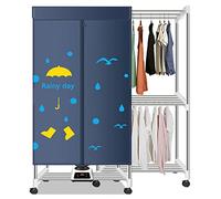 OYhmc Sèche-Linge, Sèche-Linge Portable avec minuterie, Armoire à Linge de Grande capacité, Sèche-Cheveux/étagères pour la Maison