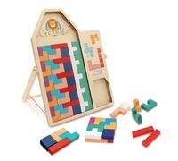OYIWINMI Rompecabezas Madera de 3D Tetris,juguetes Montessori Niños 3 4 5 6 Años,Fomentar la imaginación espacial y el pensamiento lógico de Los niños.