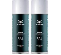 OYO - Spray Peinture Acrylique Blanc Satiné 400 ml pour projets de bricolage - Bombe aérosol à usage multiple (1, RAL 9010) - On Your Own (Lot de 2)