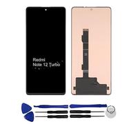 OYOG Ecran pour Xiaomi Redmi Note 12 Turbo 23049RAD8C Vitre Tactile LCD Assemblé (sans Châssis) Remplacement Noir