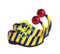 Oyolan Chaussures Clown Adulte Homme Femme Halloween Chaussures Costume Clown Accessoire Déguisement Clown Carnaval Fête Party Bleu Jaune 40/250