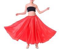 Oyolan Enfant Fille Jupe Danse Flamenco Longue Danse Costume Danseuse Jupe Danse Espagnole 3-16 Ans Type A Rouge 7-8 Ans