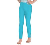 Oyolan Enfant Fille Legging de Sport Fitness Gym Collant Danse Gymnastique Patinage Pantalon de Yoga Legging Running Jogging 5-16 Ans Turquoise 9-10 Ans