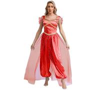 Oyolan Femme Tenue Danse Orientale Déguisement Princesse Arabe Indienne Combinaison Paillette Costume Danse du Ventre Carnaval Halloween