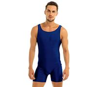 Oyolan Homme Combinaison de Sport Singlet Débardeur de Lutte Tank Top Maillot de Corps Vêtement de Sport M-3XL Bleu Marine XL