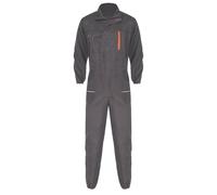 Oyolan Salopette de Travail Homme Combinaison Vêtement de Travail Mécaniciens L-5XL Gris XXL
