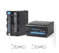 Oyomba 2 X 7800mAh Batterie NP-F970 pour NP-F980 NP-F960 NP-F750 NP-F930 Batteries de Remplacement Compatibles avec DCR-VX2100, DSR-PD150, DSR-PD170, FDR-AX1, HVL-LBPB avec Sortie USB 5V