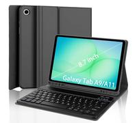 OYOSUOGG Étui pour Samsung Galaxy Tab A9/A11 avec clavier de 8,7", clavier magnétique amovible, sans fil, support multi-angle avec porte-stylo S pour tablette Samsung A11/A9 8,7" 2025/2023