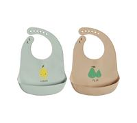 OYOY Bavoir Yummy lot de 2 Minty-camel