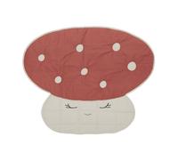 OYOY Couverture matelassée Mushroom Rouge pâle