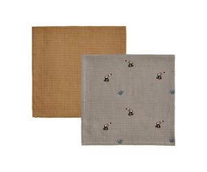 OYOY Couverture pour enfant Toucan lot de 2 Clay-caramel