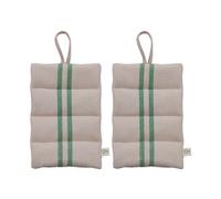 OYOY Maniques en lin. lot de 2 Vert