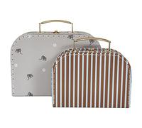OYOY Mini - Set of 2 - Mini Suitcase - Elephant & Stripe (M107396)
