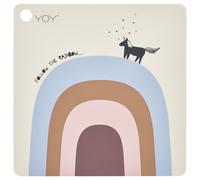 OYOY Napperon Follow the rainbow bleu-rose-beige