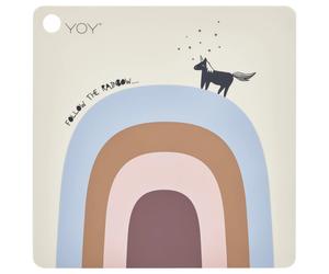 OYOY Napperon Follow the rainbow bleu-rose-beige