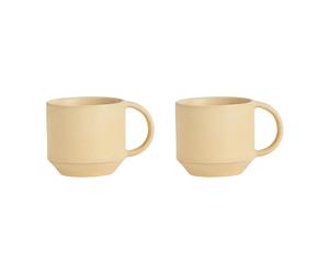 OYOY Pack de 2 tasses à espresso Yuka Beurre