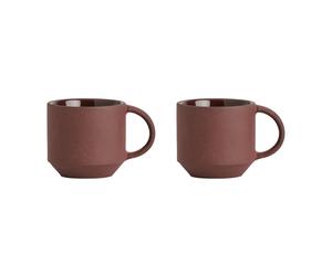 OYOY Pack de 2 tasses à espresso Yuka Dark (brun)