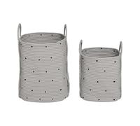 OYOY Panier de rangement Dot lot de 2 Clay