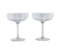 OYOY Verre à champagne Mizu coupe Lot de 2 Clear