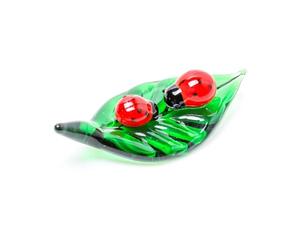 OYOYTLGX Petite Figurine Coccinelle de 5,5 cm de Long - Figurine Miniature en Verre soufflé à la Main Coccinelle Insecte Coloré Animaux Statue décorative Figurines de Collection Cadeaux de décoration