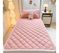 oyptmsh Matelas de Sol Compact et Pliable, pour Dortoir et Camping - Coussinet de Sommeil Doux et Épais avec Rembourrage Confortable et Design (Pink,180x200cm)