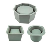 Oyrcvweuy Grand moule en silicone pour pot de fleurs, plantes grasses, béton, vase, plâtre, ciment, argile, bougeoir, résine, silicone pour la fabrication de bijoux