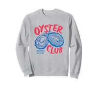 Oyster Club Funny Shucked All Day Seafood Lover Humour Beach Sweatshirt