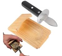 Oyster Shucking Clamp Oyster Opener,Support Huitre,Ouvre Huitres Facile,Cale Coffret Huitre,Couteau Huitre,Protège Main,Pince De Décorticage De Bois De Fruits De Mer, Outil De Décoquillage D'huîtres