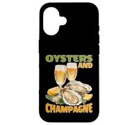 Oysters and Champagne Fruits de mer gastronomiques Coque pour iPhone 16