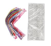 Oytrui 100 PCS Clear Sac, Sacs-Cadeaux Transparents avec un Beau Ruban pour les Collations de Poupées Cadeaux de Vacances, Matériaux Alimentaires à Usage Polyvalent Léger Portable