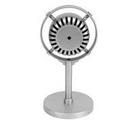 Oytrui Accessoire de Microphone Rétro Vintage, Accessoire de Photographie de Scène en Plastique de Style Ancien avec un Design Léger, pour la Décoration de Fête de Chant karaoké, (Argent)