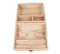 Oytrui Box Cachette avec Plateau Roulant 4 Compartiments Stockage Sûr Boîte à Fumer en Bois Durable pour les Bijoux aux Herbes