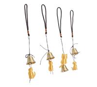 Oytrui Cat Wind Carillon, 4pcs Metal Pla Catcheur de Vent de Statue de Chat avec Design Creux et Finition en Or, pour Le Porche de Jardin Décoration Extérieure Intérieure