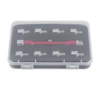 Oytrui Clé à Rayons de Moto, Jeu de Clés CNC avec Embouts Interchangeables pour 5,0 5,2 5,4 5,6 5,8 6,0 6,2 6,4 6,6 6,8, Convient à la Plupart des Motos (C(rouge))