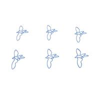 Oytrui Clips de Papier Blue Bird 100pcs, Clips de Signet Metal Robustes avec une Belle Forme D'oiseau, pour L'organisation de Documents de la Bibliothèque de Bureau Scolaire