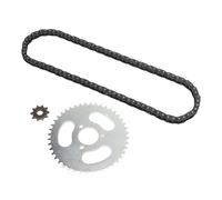 Oytrui Ensemble de Chaîne D'engrenage T8F, Acier allié D'aluminium 44T Pignon 3 Trous 10T 10H Trou Roue de Chaîne Avant avec Chaîne D'entraînement 88 Maillons, pour Bricolage Moto VTT