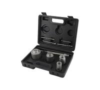 Oytrui Ensemble de Scies Cloches pour Béton (30 Mm, 40 Mm, 50 Mm, 65 Mm) avec Tige Ronde de 220 Mm pour Projets de Menuiserie