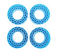 Oytrui Inserts de Pneus RC 4 Pièces, Silicone Creux Double Couche étanche, pour la Mise à Niveau des Roues sur Chenilles RC et la Course Hors Route (Bleu)