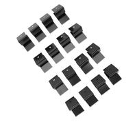 Oytrui Lot de 16 clips pour fenêtre d'ouragan, pince à encocher réutilisable en acier inoxydable avec vis pour la protection de la fenêtre pendant le temps sévère (Noir)