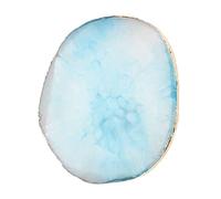 Oytrui Palette D'art D'ongle en Résine, Conception de Bord doré à Texture Professionnelle Lisse, avec Facile à Nettoyer, pour Mélanger les Couleurs des Ongles, Mélanger les Rouges à (Bleue)