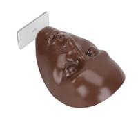 Oytrui Panneau de Visage de Maquillage en Silicone 5D, Carton de Mannequin de Texture de Peau Réaliste pour les Paupières Eye-liner à Sourcils, avec des Yeux Détachables, pour les (Noir)