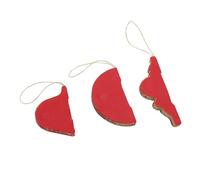 Oytrui Paquet de 3 Décorations D'arbre de Noël en Papier Suspendu, Designs Uniques avec Bord Scintillant pour la Décoration de Vacances, Ornement de Lanterne en Papier Festif