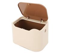 Oytrui Poubelle de Litière pour Chats, Appuyez sur Le Type de Couvercle de Conception Fermée Compacte Compacte, avec Un Matériau PP à Haute Résistance, pour Le Stockage des Déchets