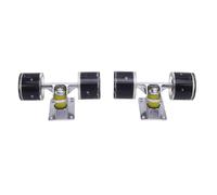 Oytrui Roues de Skate de 3,2 Pouces de 3,2 Pouces Tamis et Roues de Kit de Trousses pour Petites Tableaux de Croiseur, avec des Roues Flash de Frottement PU 55x45 Mm, Offrant Une (Noir)