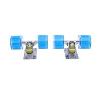 Oytrui Roues de Skate de 3,2 Pouces de 3,2 Pouces Tamis et Roues de Kit de Trousses pour Petites Tableaux de Croiseur, avec des Roues Flash de Frottement PU 55x45 Mm, Offrant Une (Bleu)