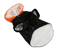 Oytrui Vêtements en Peluche pour Chien, Manteau à Capuche d'halloween en Polyester Doux avec Col Ample pour Petites et Moyennes Races Teddy Yorkshire Chihuahua, Vêtements D'intérieur et (L)